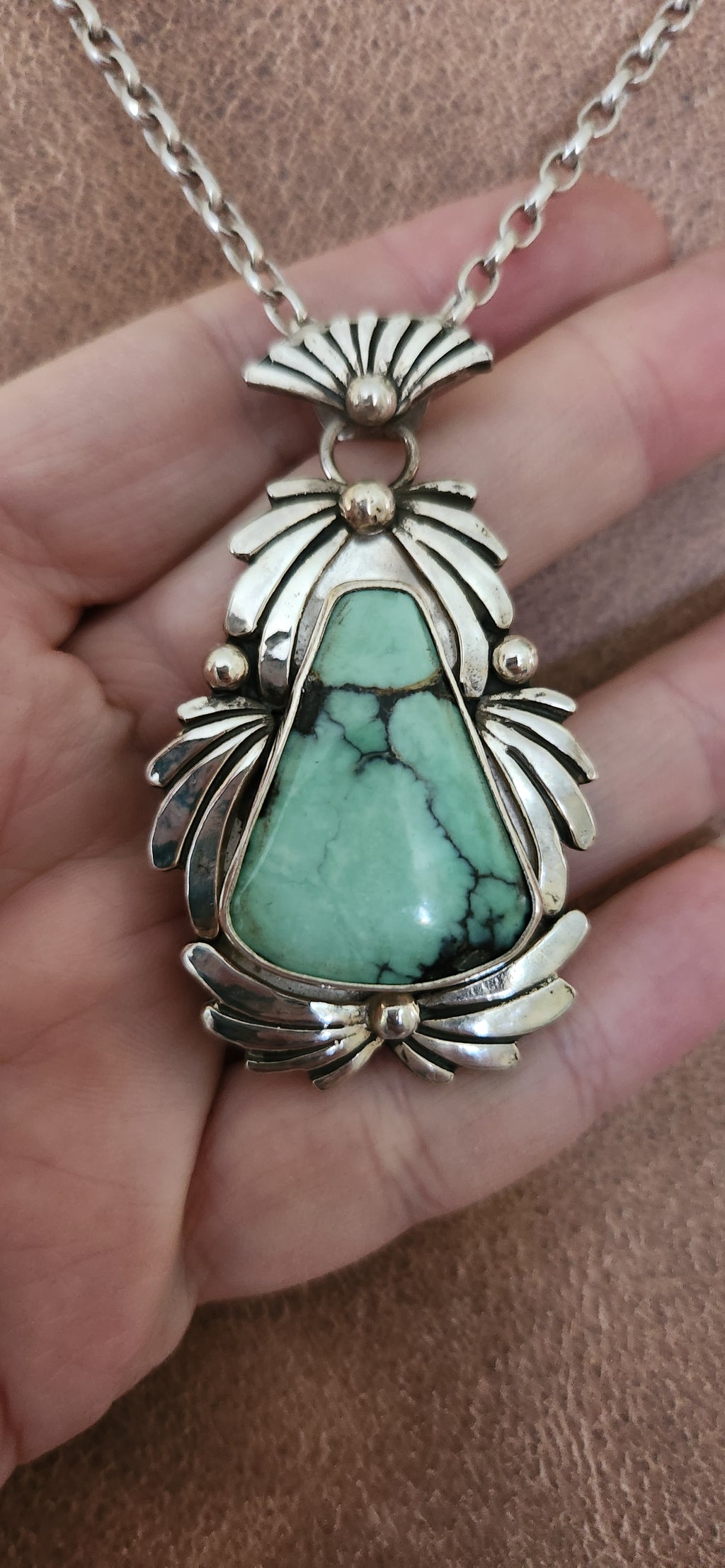 Saguaro Variscite Fan Necklace