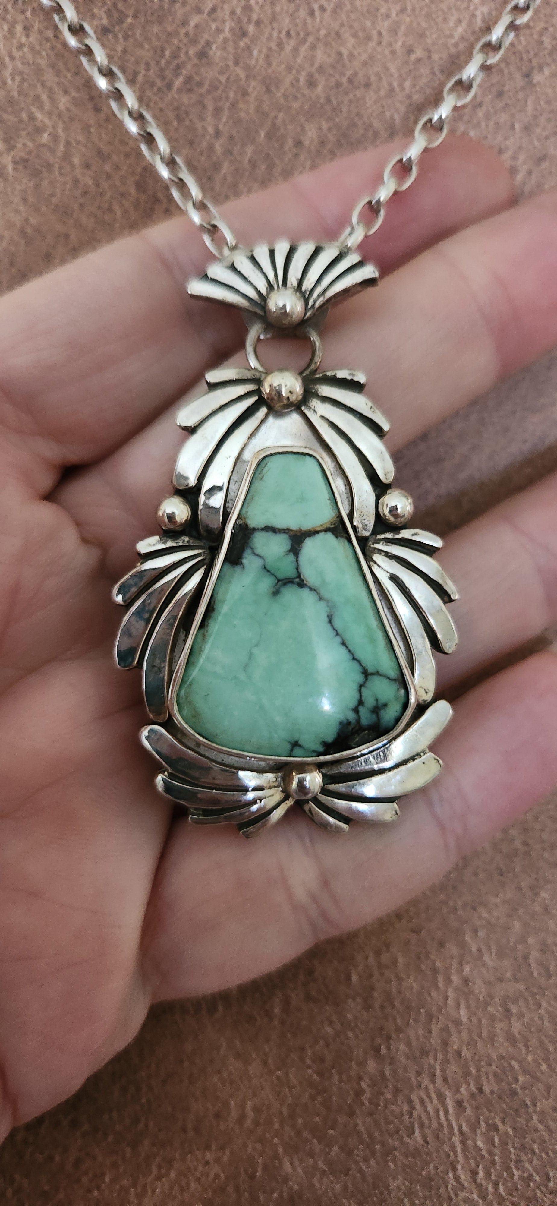 Saguaro Variscite Fan Necklace
