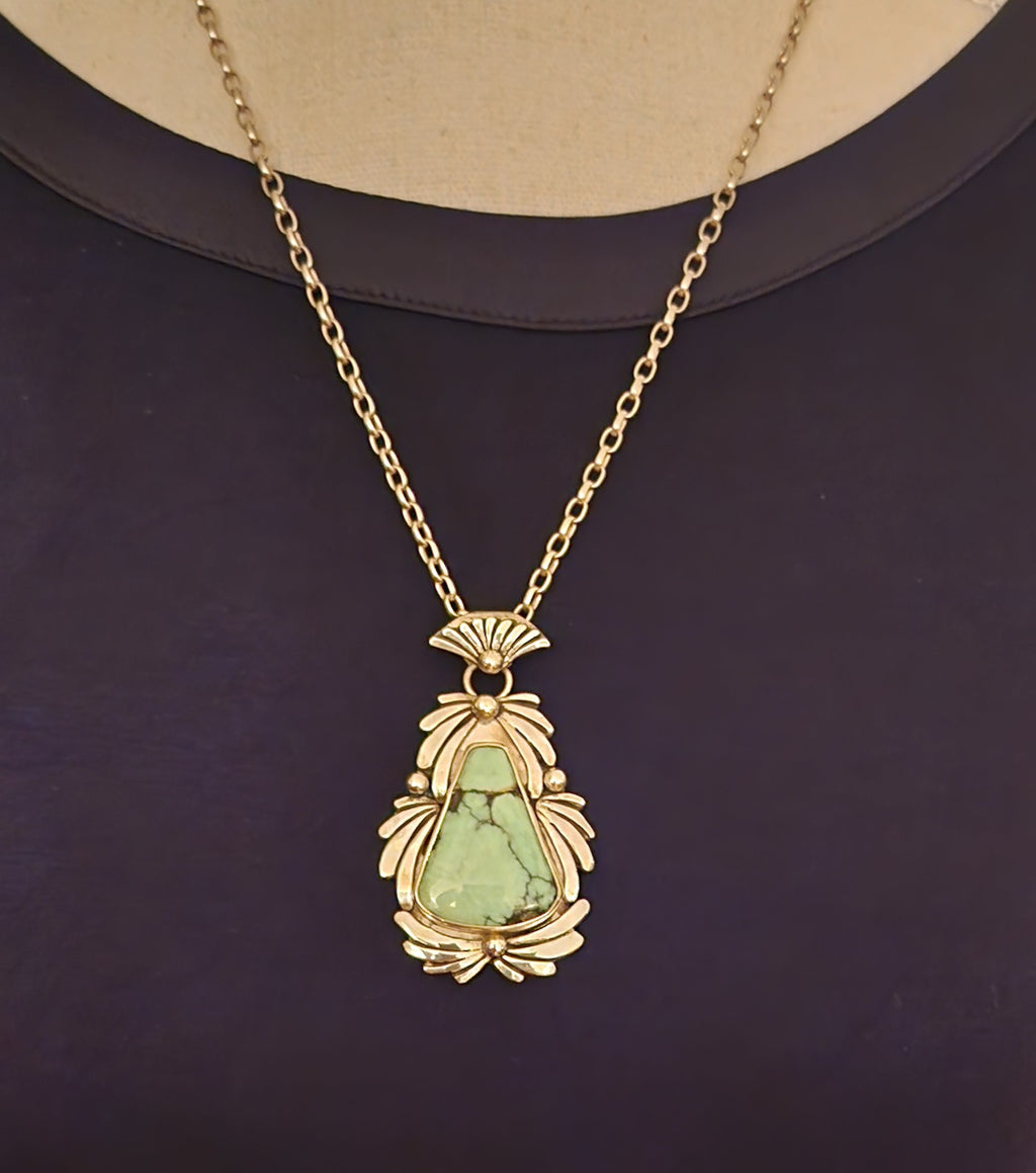 Saguaro Variscite Fan Necklace