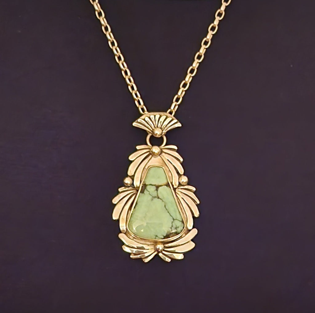 Saguaro Variscite Fan Necklace